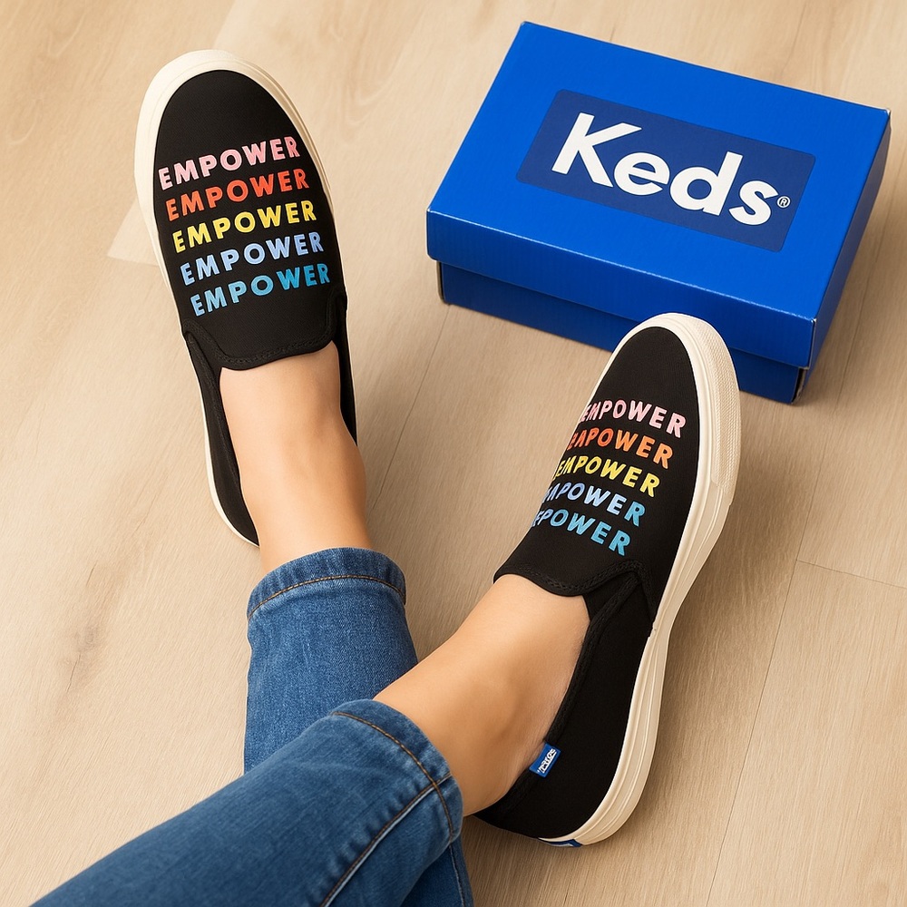 NWT Keds Women's Double Decker Empower Slip On Fashion Sneaker Size 7